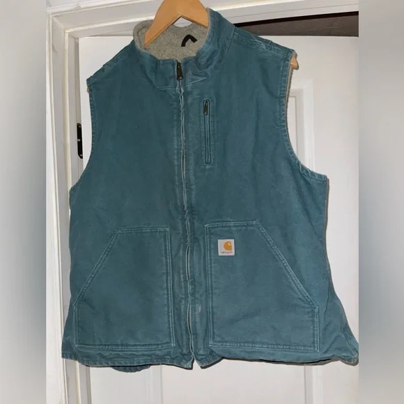 Teal carhartt deals vest
